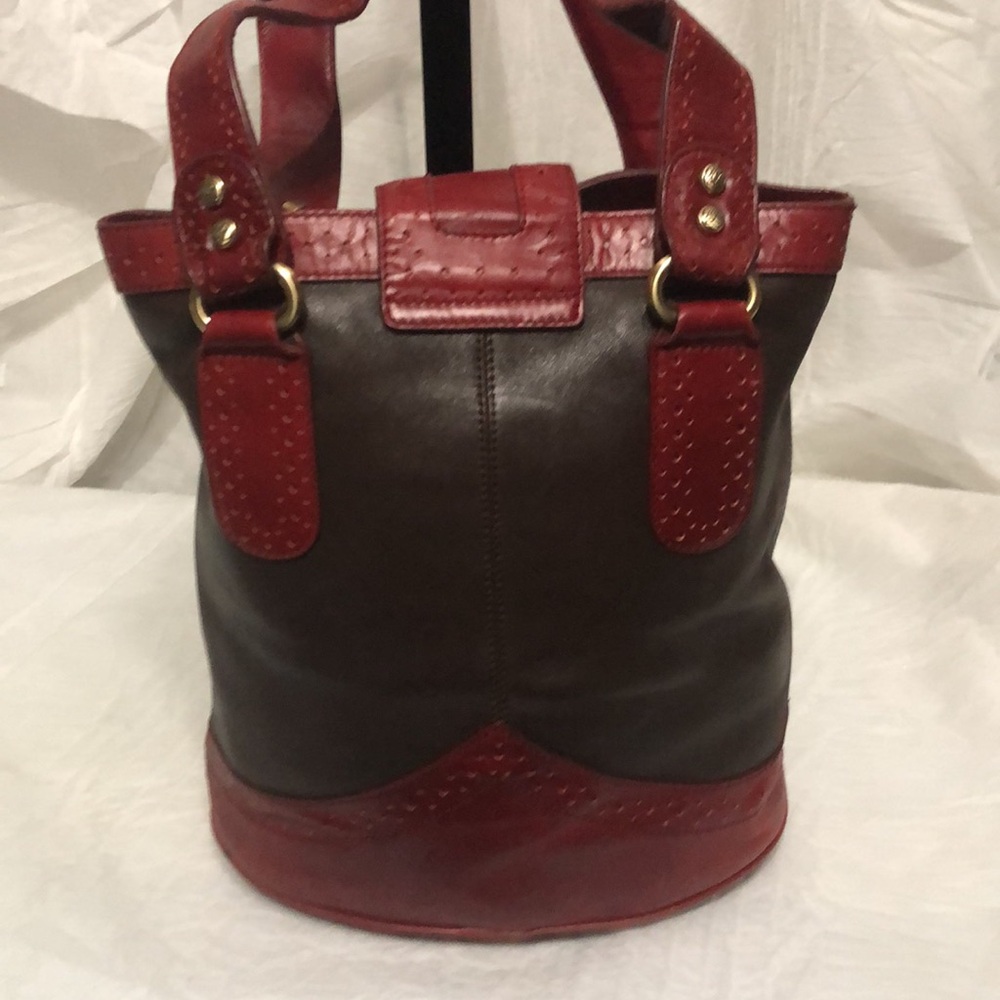 Kate Landry Leather Bucket Bag - Picture 6 of 12